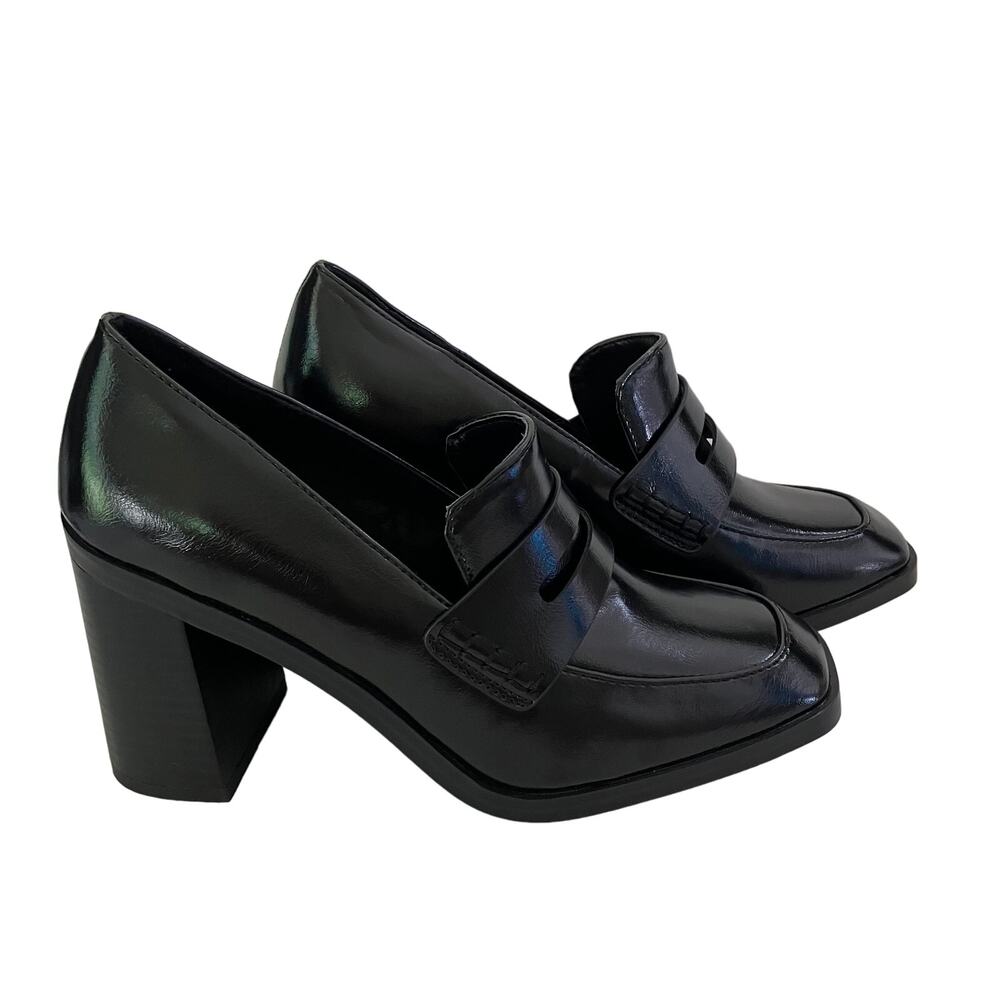 Dolce Vita Women’s FLORA Black Heeled Loafers Size 8
